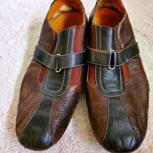 Cole Haan Nike Air Velcro strap leather shoes